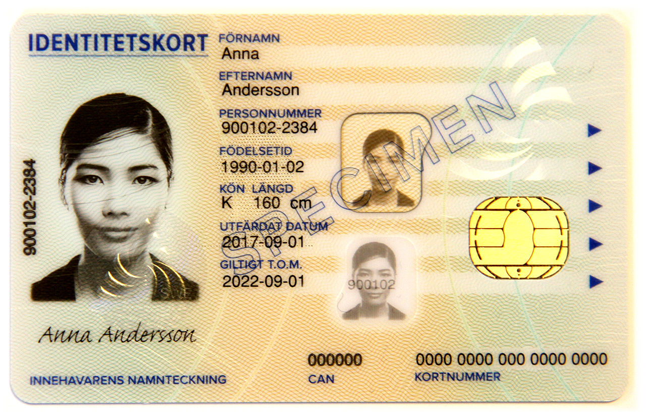 Identitetskort och certifikat